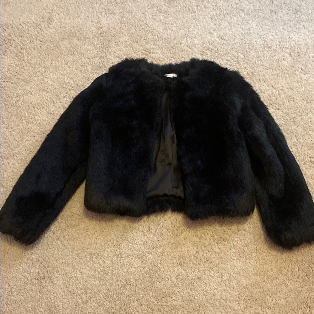 Black Faux Fur Jacket